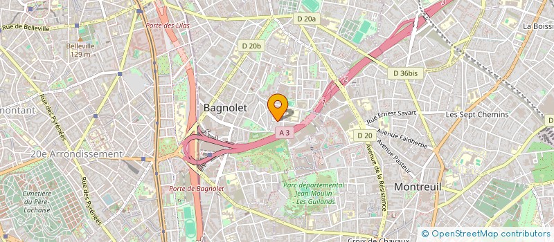 localisation de l'entreprise SG BAT à BAGNOLET