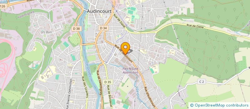 localisation de l'entreprise SG BATIMENT à AUDINCOURT