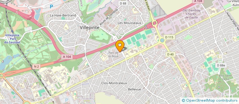 localisation de l'entreprise SG BATIMENT  VILLEPINTE