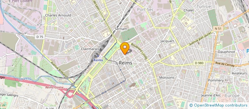 localisation de l'entreprise SG BOULINGRIN  REIMS