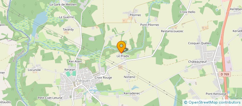 localisation de l'entreprise SG HYDROCONFORT  CLEGUER