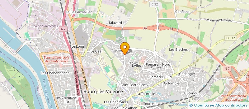 localisation de l'entreprise SG INVEST  BOURG-LES-VALENCE