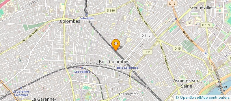 localisation de l'entreprise SG INVEST à BOIS-COLOMBES