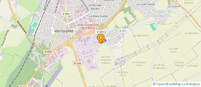 localisation de l'entreprise SG PEINTURE à VERNOUILLET
