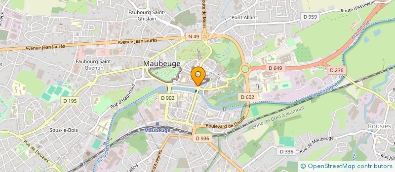 localisation de l'entreprise SG SECURITE  MAUBEUGE