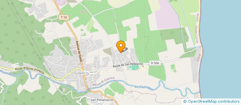 localisation de l'entreprise SG TRANSPORTS ET TERRASSEMENT à PENTA-DI-CASINCA