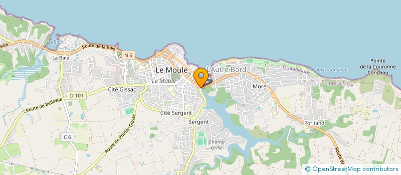 localisation de l'entreprise SG TRAVAUX & CIE à LE MOULE