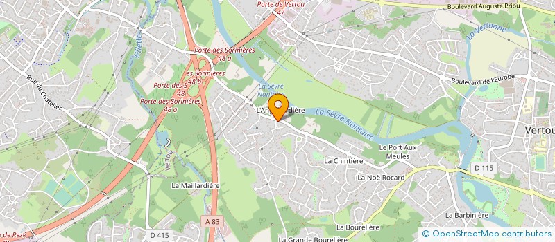 localisation de l'entreprise SG2 COM à VERTOU