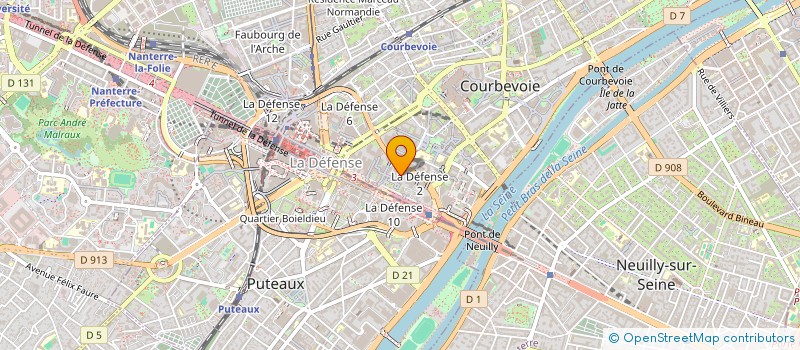 localisation de l'entreprise SGA INFRASTRUCTURES à COURBEVOIE