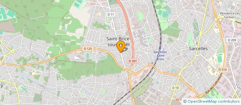 localisation de l'entreprise SGAMLASER à SAINT-BRICE-SOUS-FORET