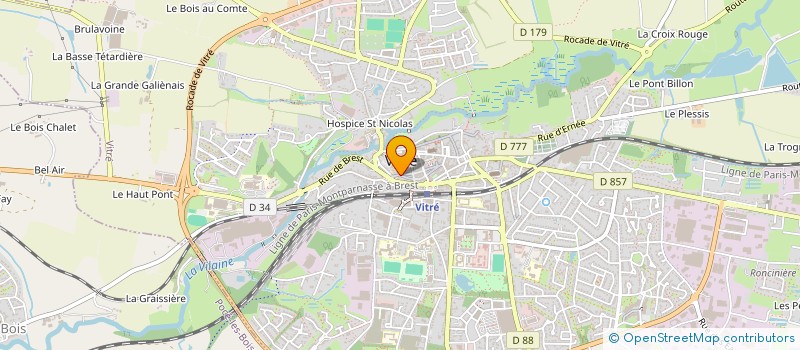 localisation de l'entreprise SGB  VITRE