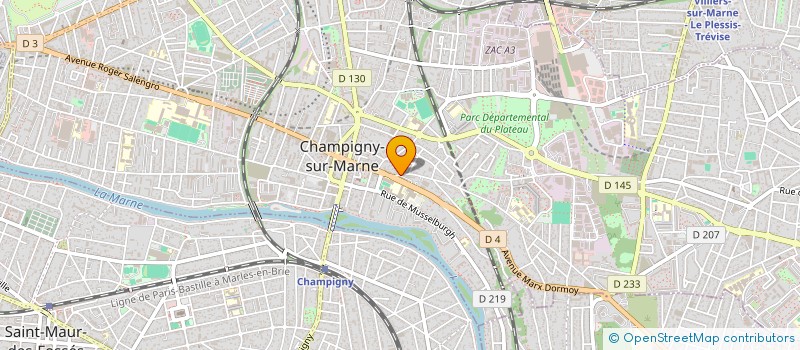 localisation de l'entreprise SGB à CHAMPIGNY-SUR-MARNE