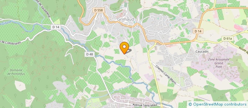 localisation de l'entreprise SGC TRAVAUX DU VAR SARL à GRIMAUD