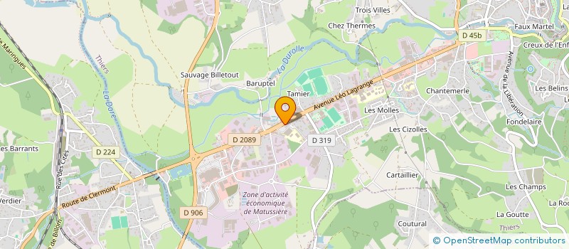 localisation de l'entreprise SGDN  THIERS