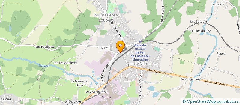 localisation de l'entreprise SGDS SOCIETE GENERALE DE DISTRIBUTION ET DE SERVICES à TERRES-DE-HAUTE-CHARENTE