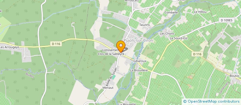 localisation de l'entreprise SGEA 1  PUJOLS-SUR-CIRON