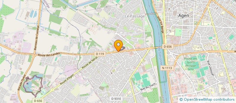 localisation de l'entreprise SGF AUTO à LE PASSAGE