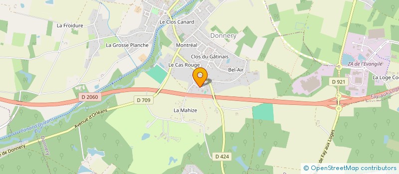 localisation de l'entreprise SGF INVEST à DONNERY