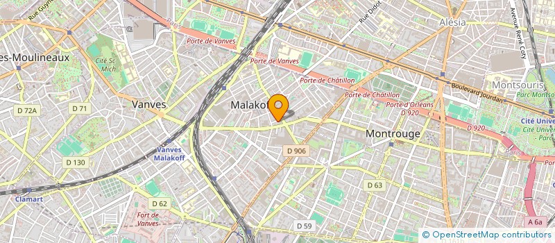 localisation de l'entreprise SGI à MALAKOFF