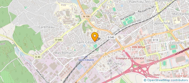 localisation de l'entreprise SGM AC.  NIMES