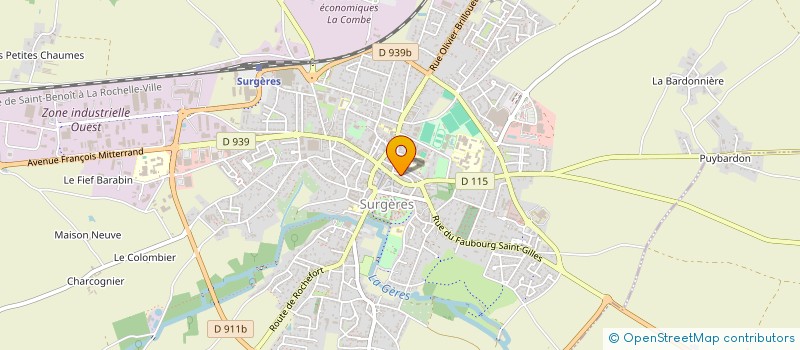 localisation de l'entreprise SGM DESIGN à SURGERES