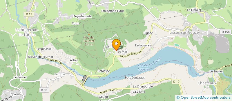 localisation de l'entreprise SGO  LISSAC-SUR-COUZE