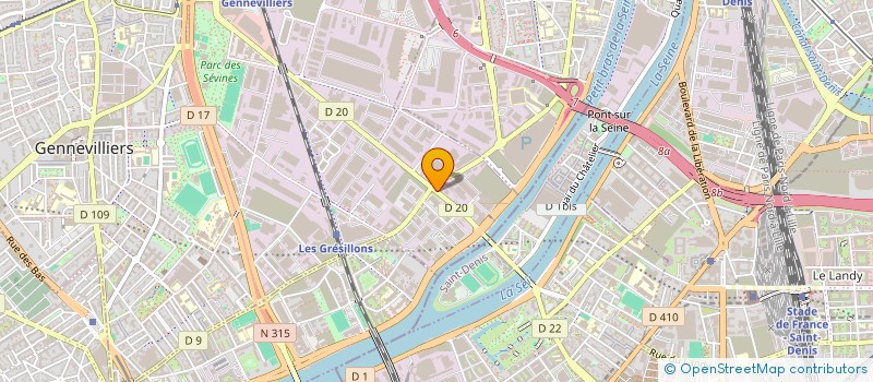 localisation de l'entreprise SGP à GENNEVILLIERS
