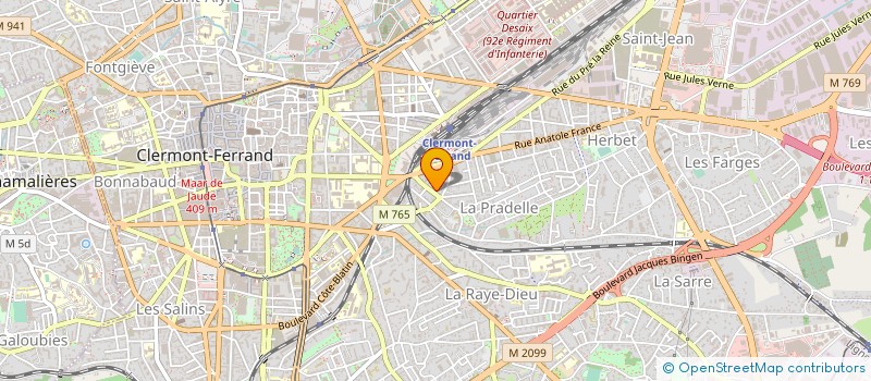 localisation de l'entreprise SGP FINITION  CLERMONT-FERRAND