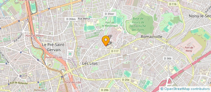 localisation de l'entreprise SGT SOC DE GESTION TELECOM à LES LILAS