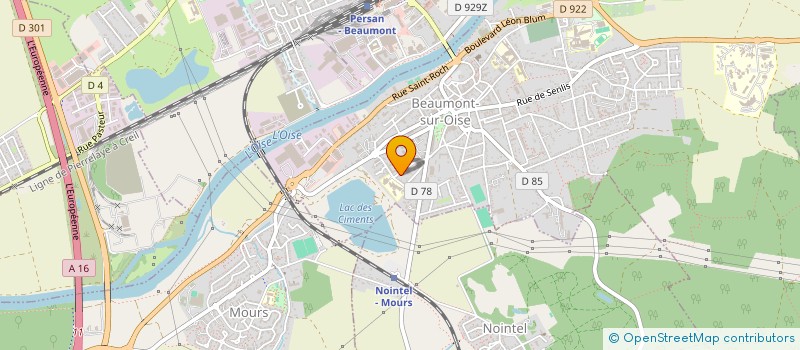 localisation de l'entreprise SGVF HOLDING  BEAUMONT-SUR-OISE