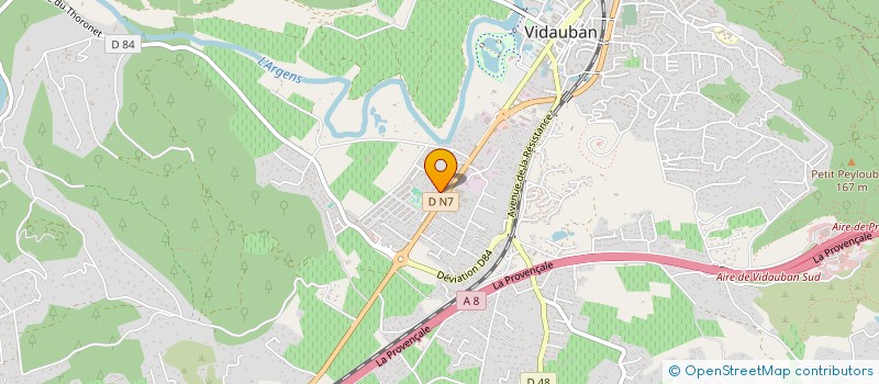 localisation de l'entreprise SH  VIDAUBAN