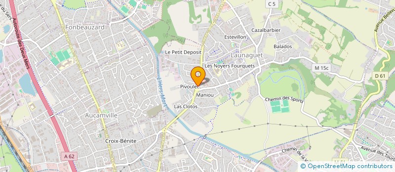 localisation de l'entreprise SH BOULANGERIE  LAUNAGUET