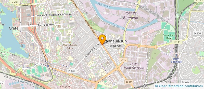 localisation de l'entreprise SH CARS à BONNEUIL-SUR-MARNE