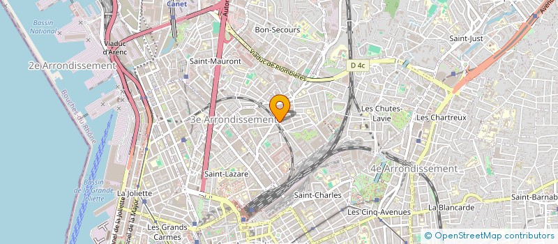 localisation de l'entreprise SH CONSTRUCTION à MARSEILLE