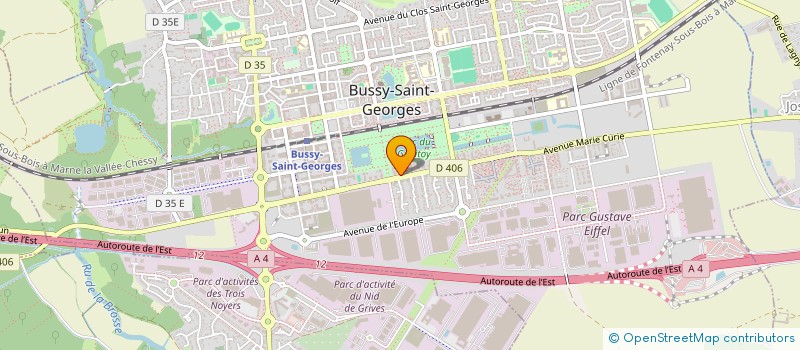 localisation de l'entreprise SH CONSULTING à BUSSY-SAINT-GEORGES