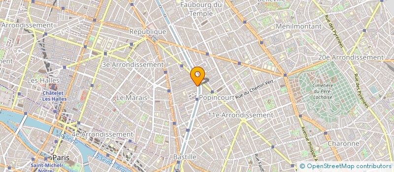 localisation de l'entreprise SH DISTRIBUTION à PARIS