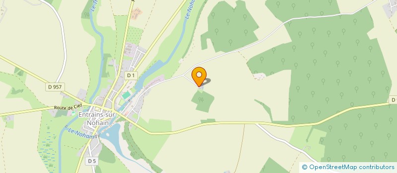 localisation de l'entreprise SH ELEC à ENTRAINS-SUR-NOHAIN