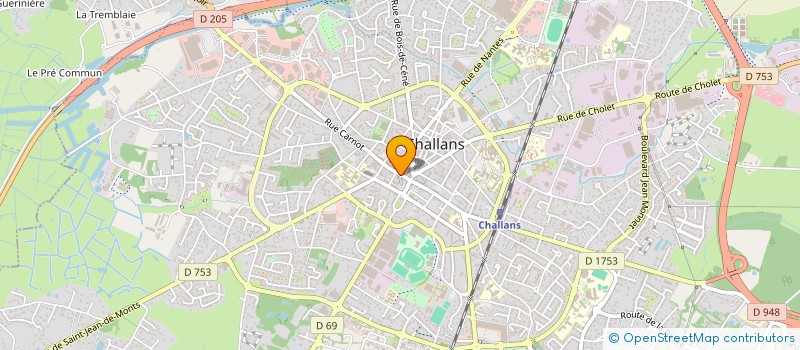 localisation de l'entreprise SH HOLDING à CHALLANS