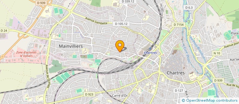 localisation de l'entreprise SH IMMO à MAINVILLIERS
