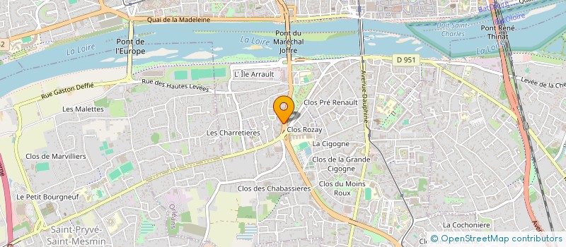localisation de l'entreprise SH IMMO à ORLEANS