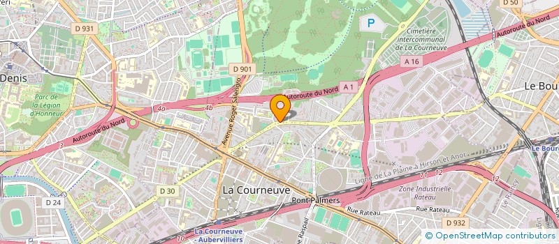 localisation de l'entreprise SH PRET A PORTER à LA COURNEUVE