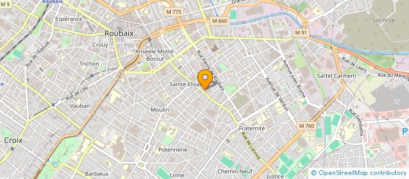 localisation de l'entreprise SH PRIMEURS  ROUBAIX