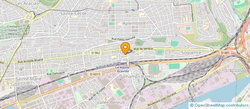 localisation de l'entreprise SH STORES à LE HAVRE