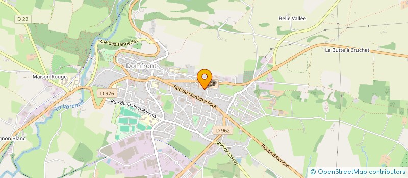 localisation de l'entreprise SH2M à DOMFRONT-EN-POIRAIE