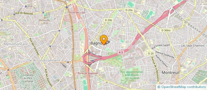 localisation de l'entreprise SHAB  BAGNOLET