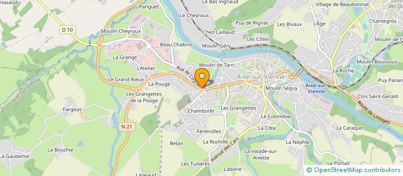 localisation de l'entreprise SHABIL SARL à AIXE-SUR-VIENNE