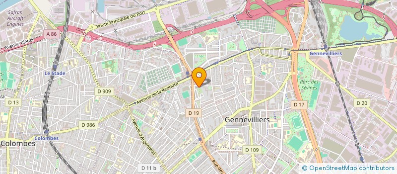 localisation de l'entreprise SHAMS DESTOCK à GENNEVILLIERS