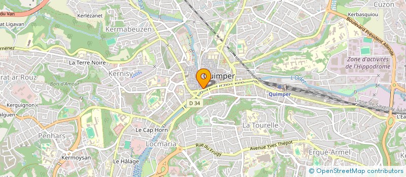 localisation de l'entreprise SHANTI à QUIMPER