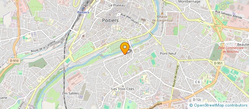 localisation de l'entreprise SHANTI YOGA -  BIEN ETRE EN POITOU- CHARENTES  POITIERS