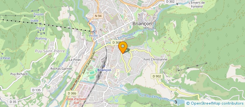 localisation de l'entreprise SHANTI YOGA BRIANCON à BRIANCON